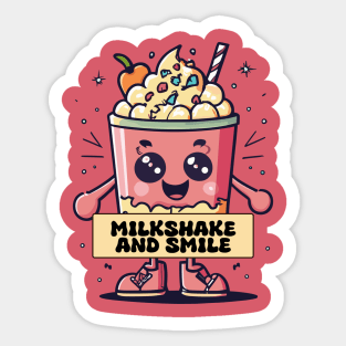 milkshake and smile Sticker